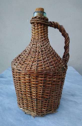 Bottiglia damigiana impagliata - bottiglia,