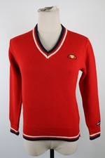 ELLESSE MAGLIONE DONNA TG IV 11 WOMAN CASUAL SWEATER VINTAGE LANA ROSSO