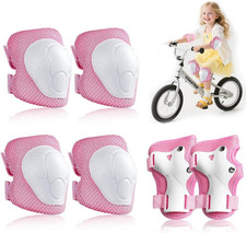 Set Di Protezioni per Pattini, 6 in 1 Protezioni Pattini Bambina, Ginocchiere pe
