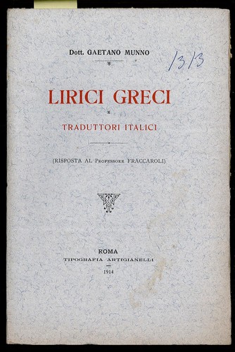 Lirici greci traduttori - lirici,