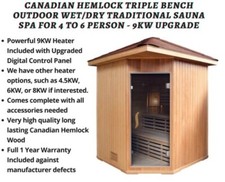 Hemlock Triple Bench Outdoor