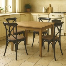 FLORA, sedia da pranzo nera