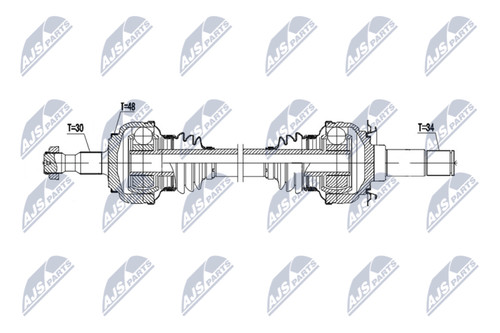 Nty albero motore 804mm - 804mm, di