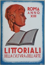CARTOLINA LITTORIALI CULTURA E ARTE ROMA PASCHETTO FIRMATA MILITARE  1935 M3