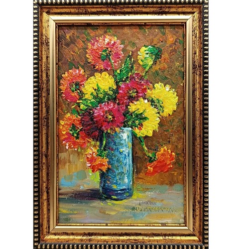 Dipinto olio originale bouquet