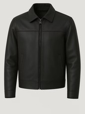 giacca moto vera pelle nera