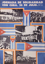 Poster Jornada de solidaridad con Cuba. 26 de Julio OCLAE (1966)