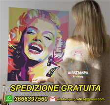 QUADRO POP ART MARILYN MONROE ARREDO Stampa su Tela ALTA'QUALITA'MODERNO ARTE 