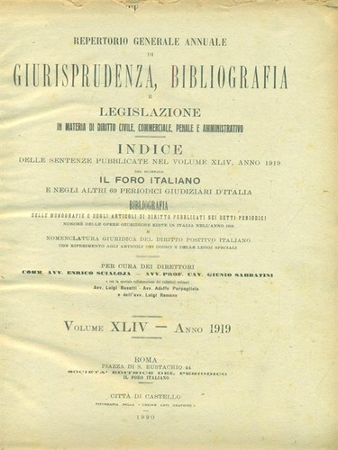Foro italiano repertorio - foro,