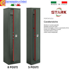 Armadio Portafucili 5 8 Posti Fuciliera Serratura Doppia Mappa Catenacci 3+2 ITA