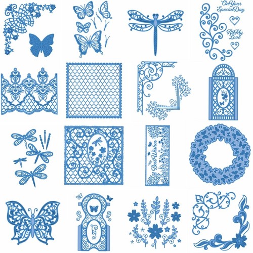 Farfalla fiore cornice metallo