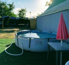 Bestway Steel Pro MAX  Piscina Fuori Terra  con Pompa di Filtraggio E Cloro