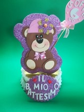 BATTESIMO GRANDE TOPPER DECORO TORTA  O PER TORTA BOMBONIERA BIMBO/A CON NOME