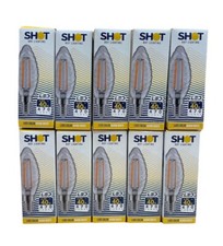 SHOT SET 10PZ Lampadina Tortiglione Trasparente 4,5W 470LM E14 2700K luce calda