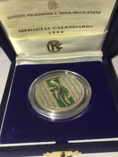 Medaglia calendario ipzs 1988 - calendario,