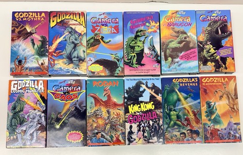 Lot x12 kaiju monster vhs - lot, of