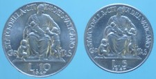 PIO XII 10 E 5 LIRE 1947 ROMA