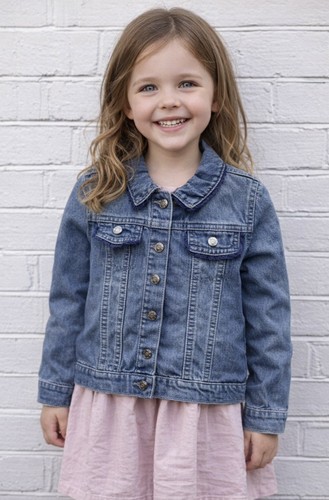 Giacca denim ragazza blu - giacca,