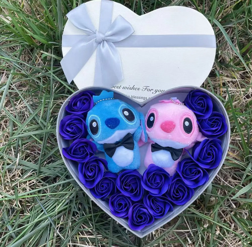 Scatola peluche bouquet stitch - scatola,