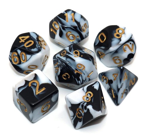 Set dadi poliedrici bianchi - dadi,