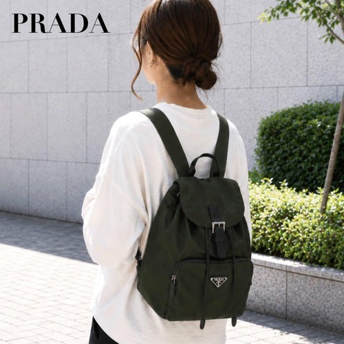 Zaino prada nylon con logo - prada,