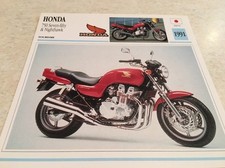 Carta Moto Honda 750 SEVEN FIFTY & NIGHTHAWK 1991 Collezione Atlas Moto