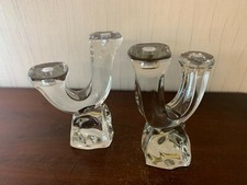 Set Di 2 Candelabri In Cristallo Daum (Prezzo Per Set Di 2)