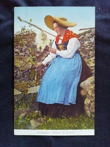 Cartolina valsesia costume - cartolina,