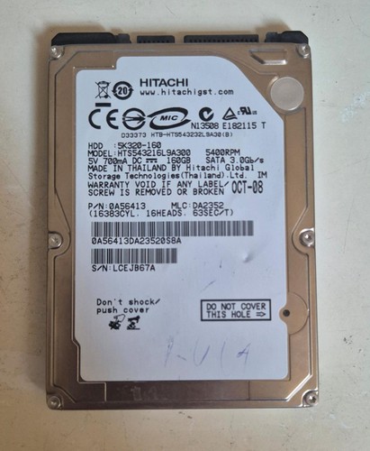 Hitachi travelstar 160gb - hitachi,