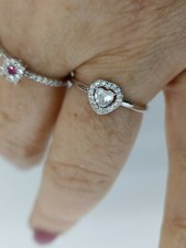 ANELLO SOLITARIO IN ARGENTO 925 CON SWAROVSKI A CUORE 