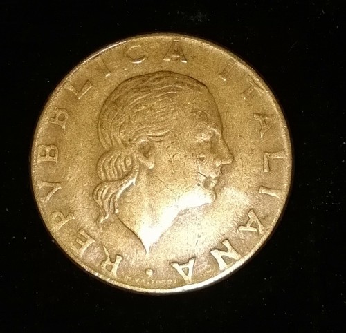 Moneta lire 200 senza firma - moneta,