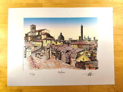 Bologna veduta stampa - veduta,