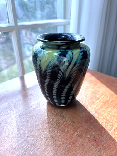 Vaso piuma tirato vetro - piuma,