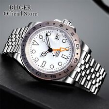 Orologio Lusso NH34A 39mm Quadrante Bianco NH34 GMT Automatico Uomo Bracciale Acciaio 2022