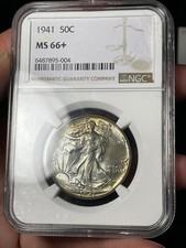 1941 NGC MS66+ Walking Liberty
