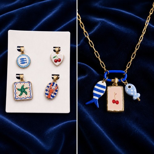 Collana con ciondolo tono oro