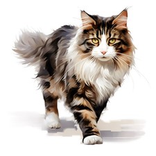 4 adesivi gatto delle foreste