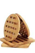 Set Sottopentola Legno Bamboo