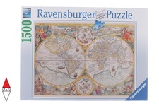 PUZZLE OGGETTI CARTE GEOGRAFICHE RAVENSBURGER MAPPAMONDO STORICO 1500 PZ