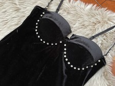 Black Velvet Bustier Dress
