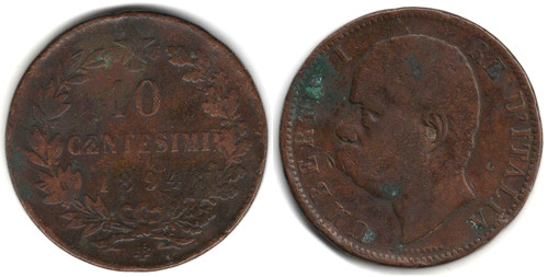 Italia centesimi 1894 - italia,