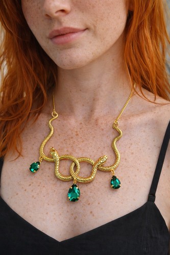 Collana serpente oro con - oro,