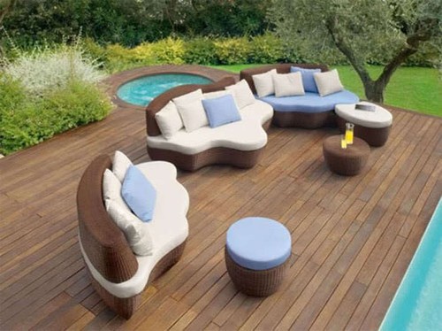 Divano salotto rattan giardino - divano,