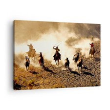 Quadro su Tela 70x50cm Cowboys