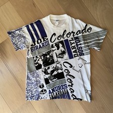 T-shirt bianca vintage Colorado Rockies 1993 manica corta taglia large R1