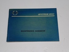 TRIUMPH SPITFIRE 1500 CON ALLEGATO USO E MANUTENZIONE MAINTENANCE HANDBOOK 1979
