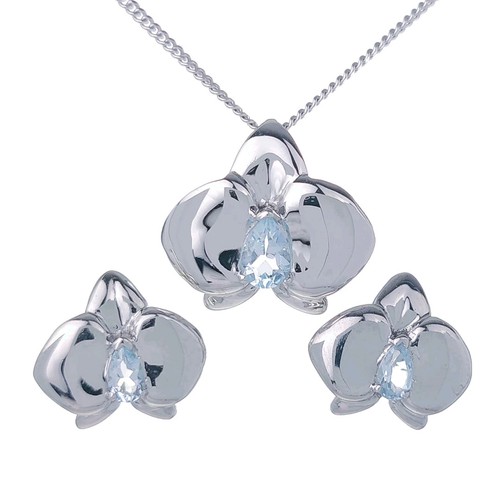 Set topazio naturale - , argento