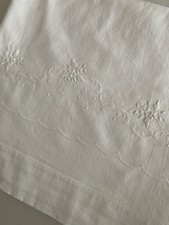 ANTICO LENZUOLO RICAMATO A PUNTO OMBRA