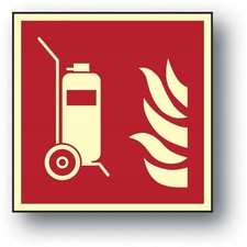 Carrello porta estintore ESTINTORE MOBILE 150X150 COLLANTI al buio