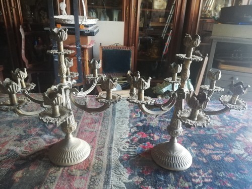 Coppia candelabri epoca in - candelabri,
